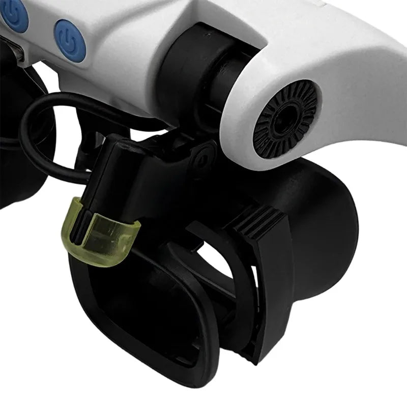 Dreamburgh Head-Mounted LED Magnifier Loupe – 5 Lens Pairs Magnifier Headset Loupe QXL