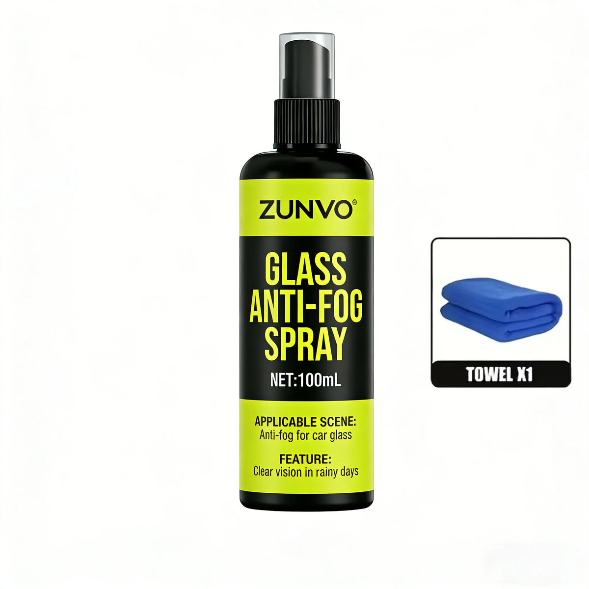 Car Glass Anti-Fog Spray 100ml | Long-Lasting Clear Vision Car Glass Spray QXL