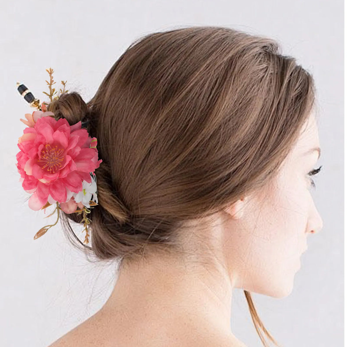 3D Flower Rose Hair Claw Clip | Floral Barrette for Women Floral Hair Claw Clip QXL