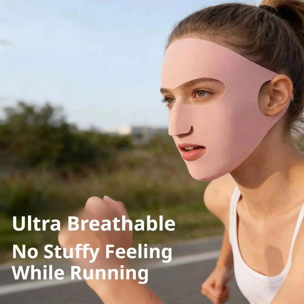 Women's UPF 50+ Ice Silk UV Face Mask | Breathable & Lightweight UV Protection Face Mask QXL