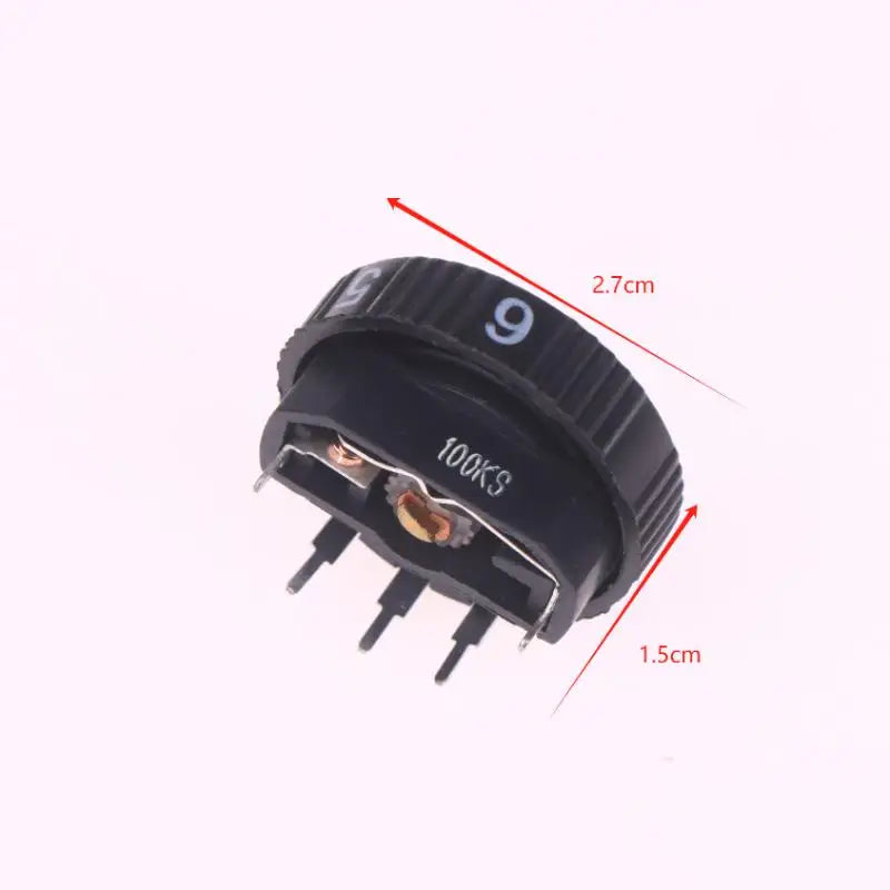 WH28-T B100K 5-Pin Pulley Potentiometer Belt Drive Switch Rotary Potentiometer QXL