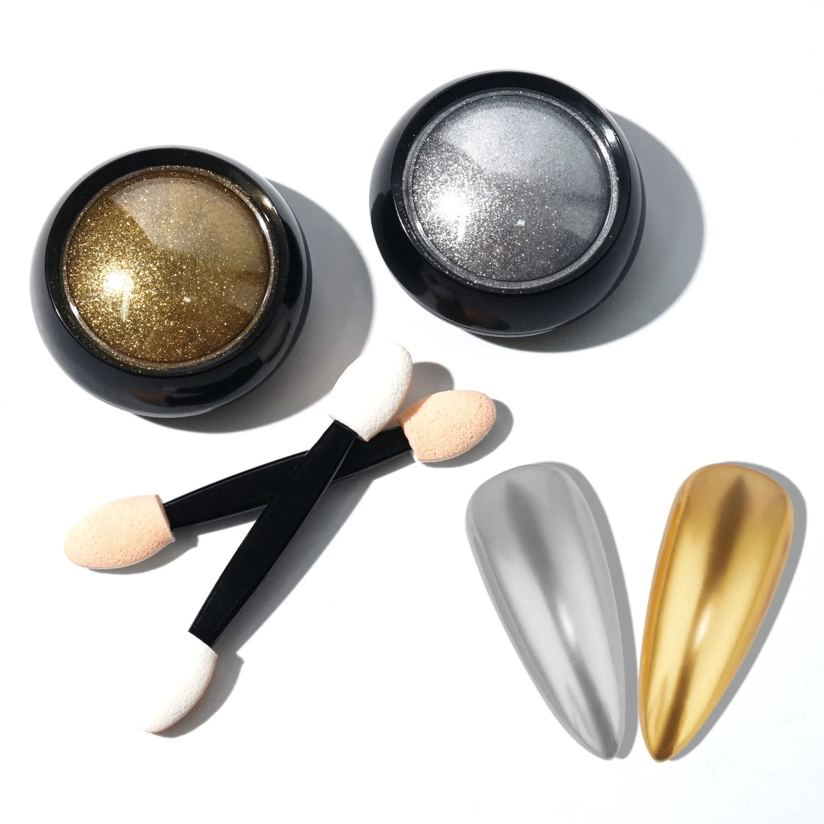 Chrome Mirror Nail Powder | Metallic Glitter Pigment Gold Silver Chrome Nail Powder QXL