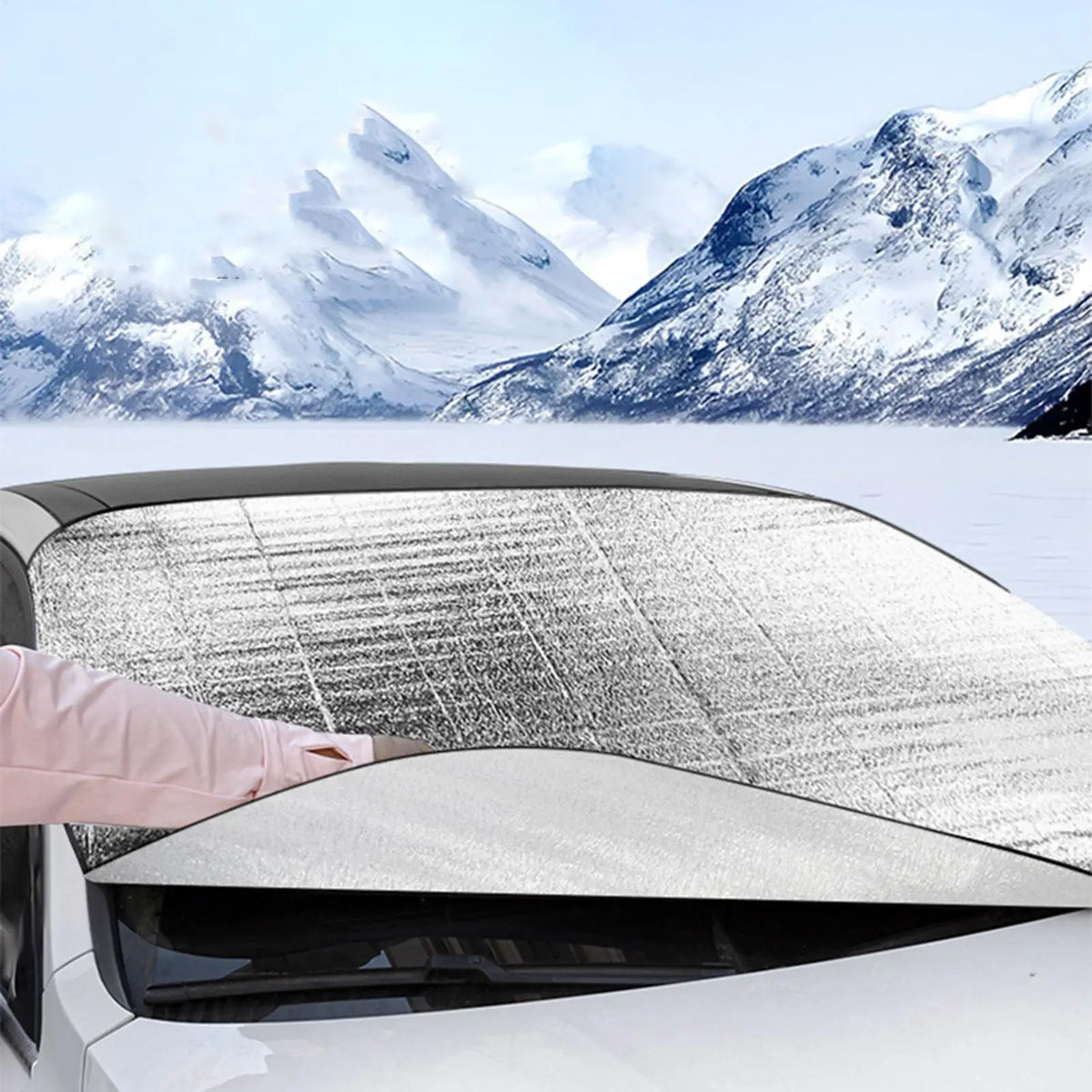 Car Windshield Snow & Ice Cover | UV Sun Shade Protector Windshield Cover QXL