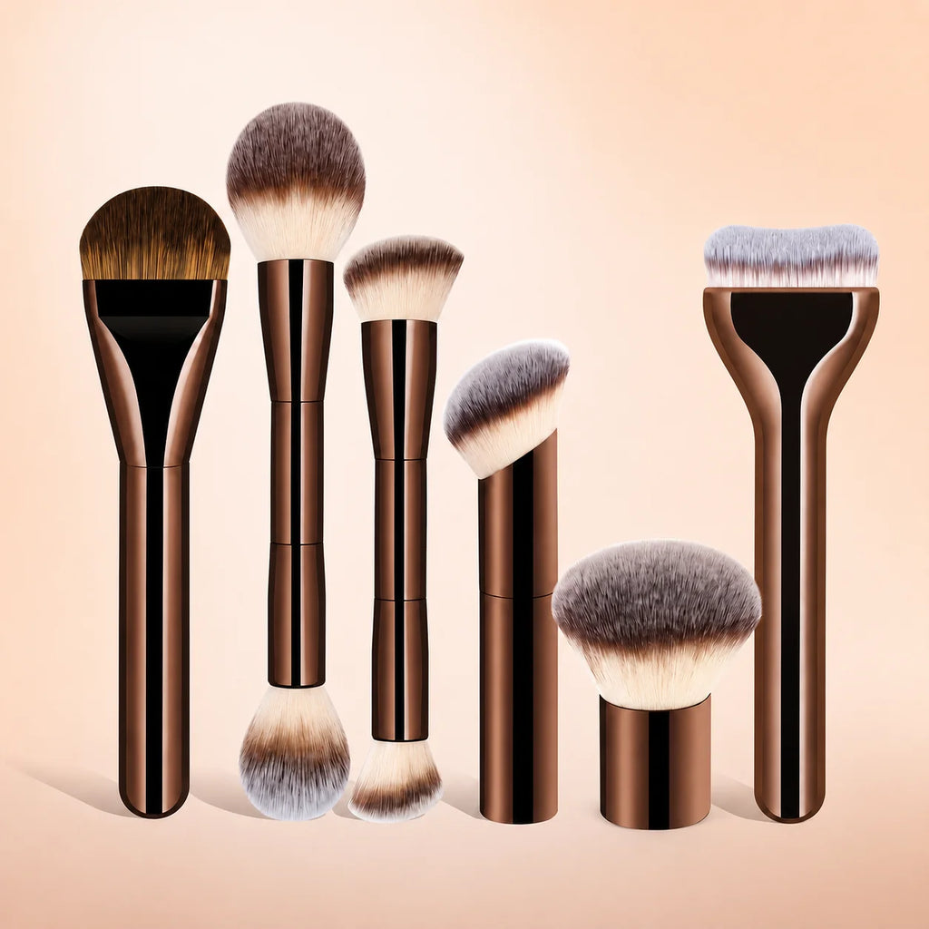 LUXEBLEND 6-Pc Professional Makeup Brush Set – Foundation & Blush Makeup Brush Set QXL 6pcs