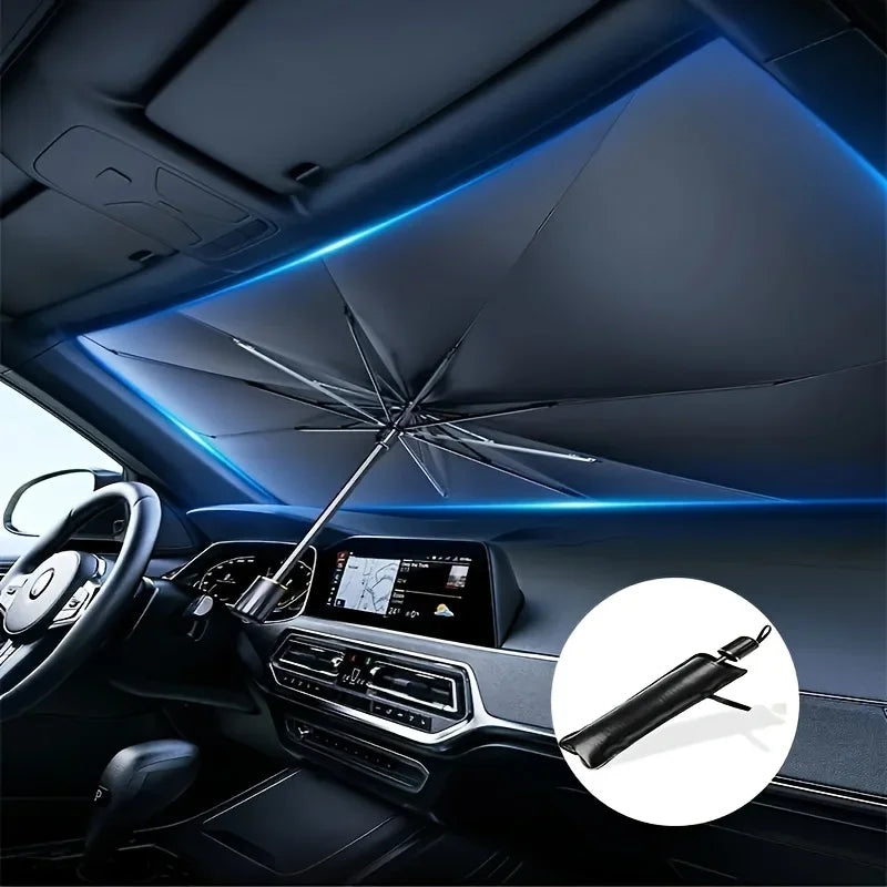 Foldable Car Sunshade Umbrella | UV & Heat Insulation Car Sunshade QXL