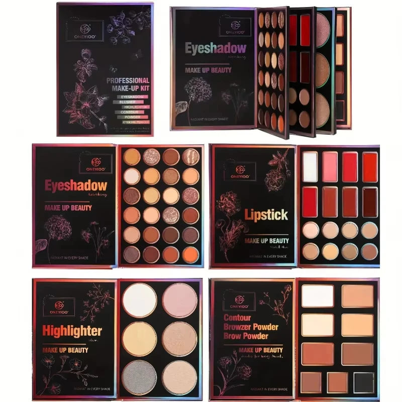 55-Color Eyeshadow Palette | Matte, Shimmer, Lip Gloss & Highlighter Eyeshadow Palette Set QXL 4-Page 55 Color