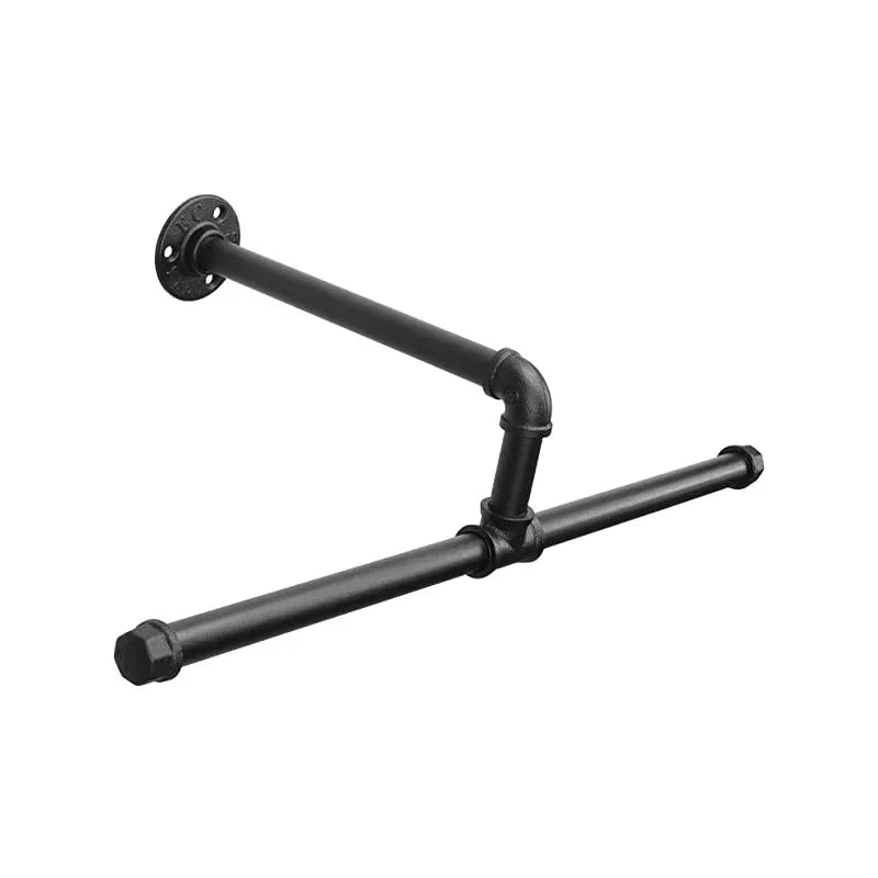 2-Pack Industrial Pipe Wall-Mounted Clothes Rack | Heavy Duty Wall-Mounted Clothes Rack QXL