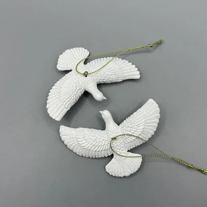 Friendship Dove Resin Christmas Tree Ornament | 1 or 2 Pack Christmas Tree Ornament QXL 2pcs