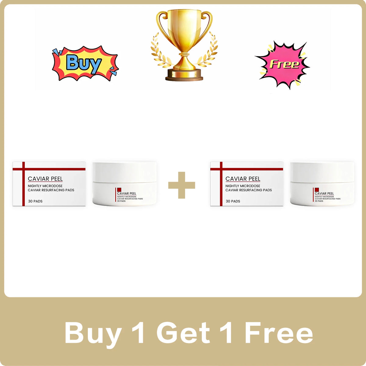 Caviar Resurfacing Cotton Pads Night Facial Care 30 pcs Facial Resurfacing Pads QXL Buy 1 Get 1 Free