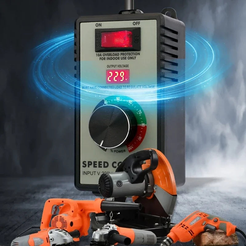 4000W Variable Voltage Speed Controller LED Display | 110V–220V Variable Speed Controller QXL