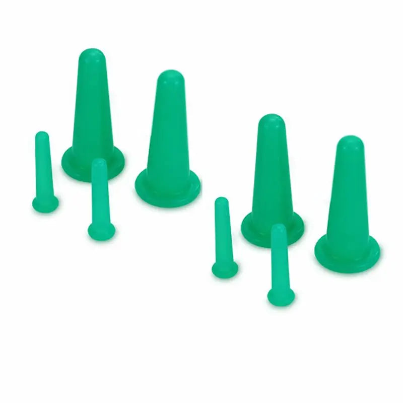 Silicone Facial Cupping Set | Vacuum Massage & Gua Sha Cups Facial Cupping Set QXL Green