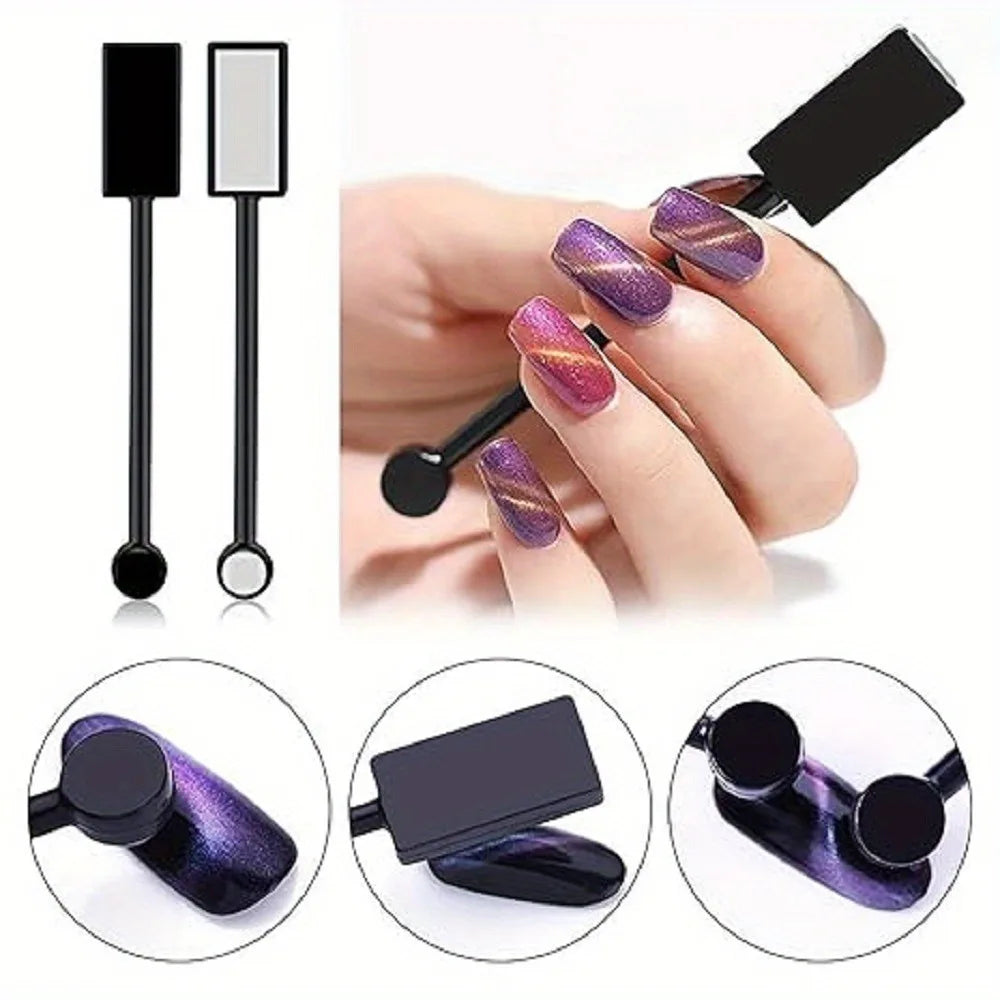 13-Pc Cat Eye Nail Art Magnet Set | Magnetic Gel Wands Nail Art Magnet Set QXL