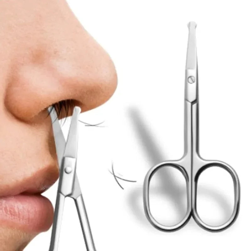 Curved Stainless Steel Scissors – Nail, Brow & Cuticle Trimmer Grooming Scissors QXL