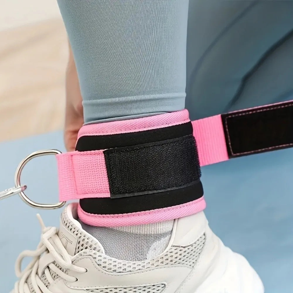 Neoprene Padded Gym Ankle Strap | Double D-Ring Cable Cuff Gym Ankle Strap QXL