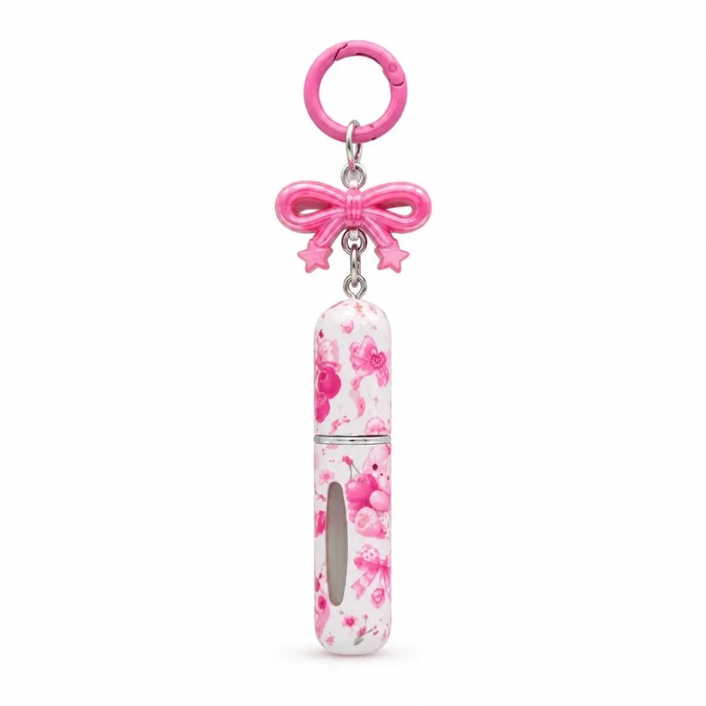 5ml Refillable Mini Perfume Spray Bottle with Key Ring | Travel Perfume Atomizer QXL Pink