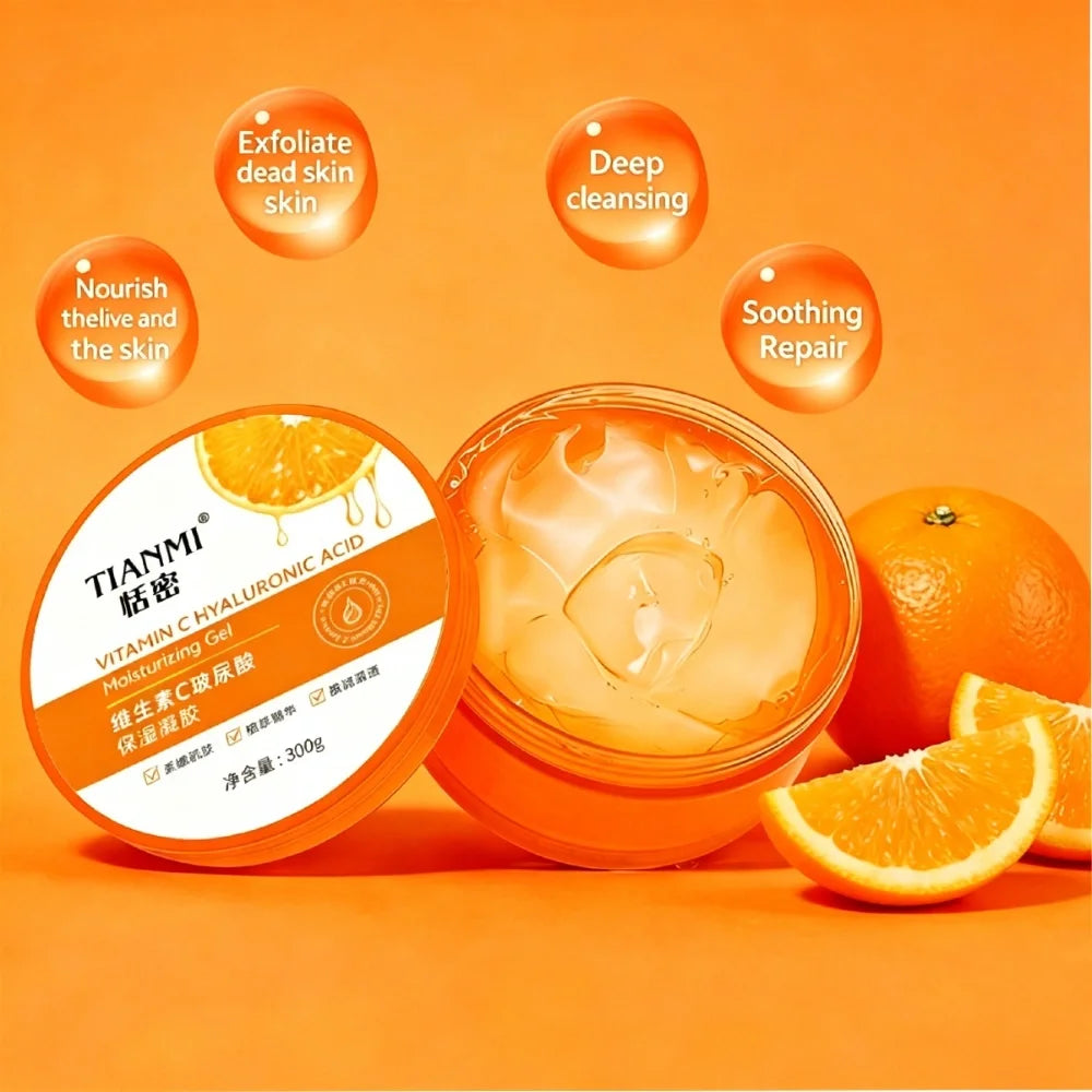 300G Vitamin C & Hyaluronic Acid Moisturizing Gel – Face & Body Moisturizing Gel QXL