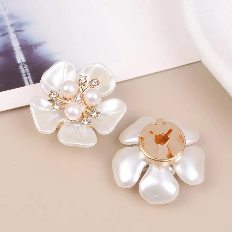 2-Pack Floral Clip-On Button Covers for Shirts & Dresses Button Covers QXL 01