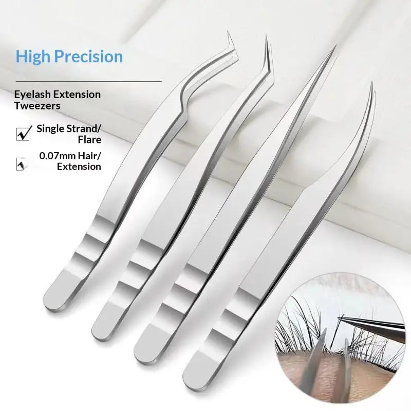 JCSYFAC High-Precision Eyelash Extension Tweezers Set Lash Extension Tweezers QXL