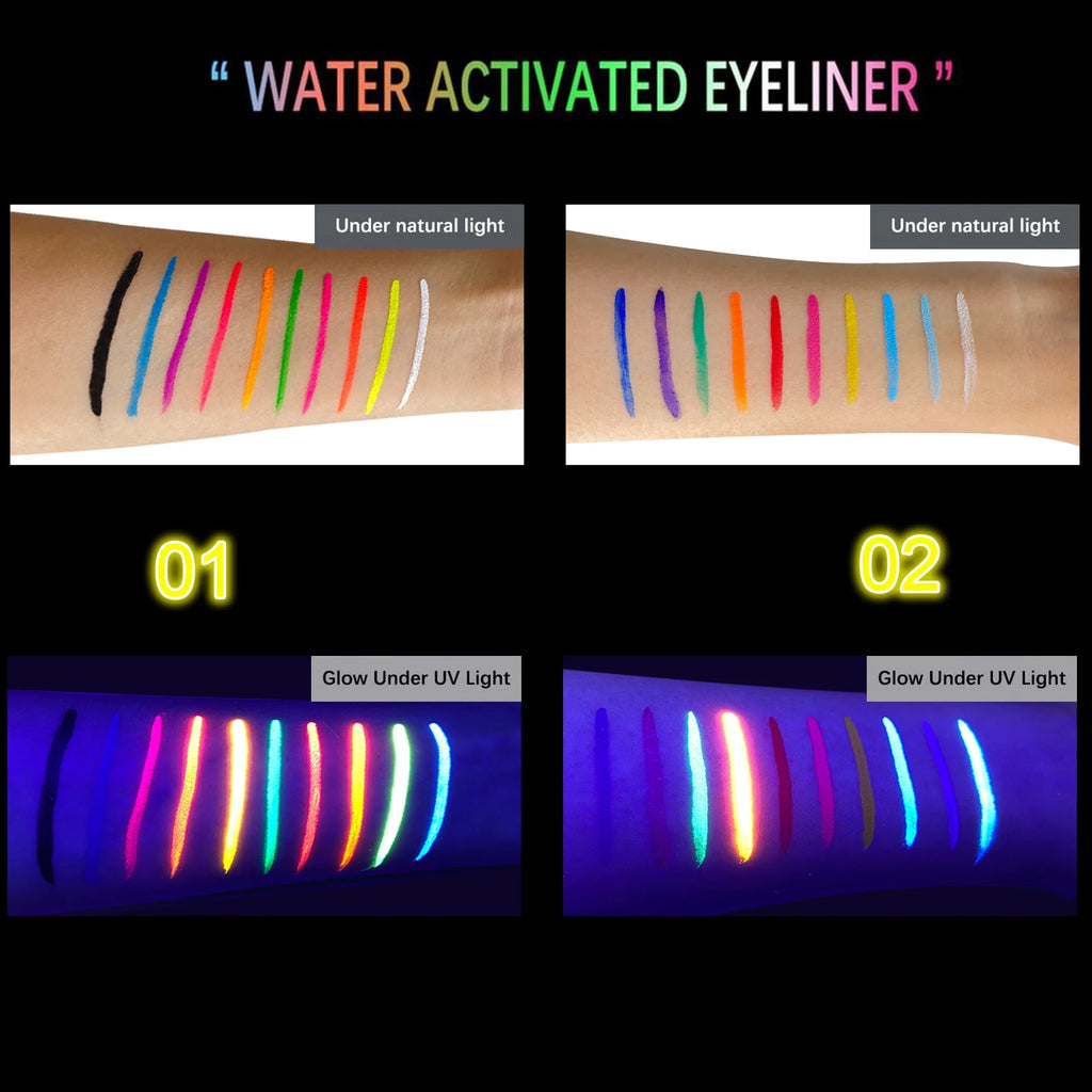 VERONNI 10-Color UV Glow Neon Face & Body Paint Palette Face & Body Paint QXL