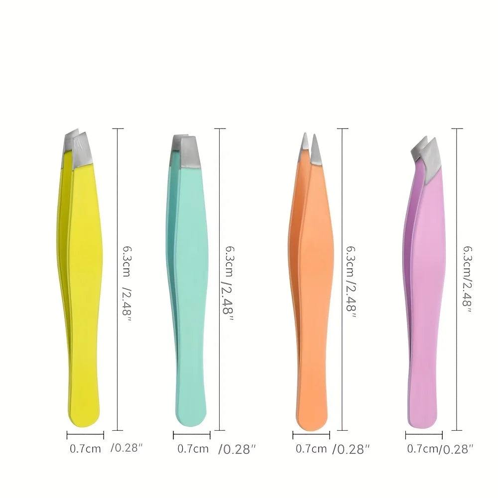 Mini Stainless Steel Eyebrow & Eyelash Tweezers Beauty Tool Eyebrow Tweezers QXL