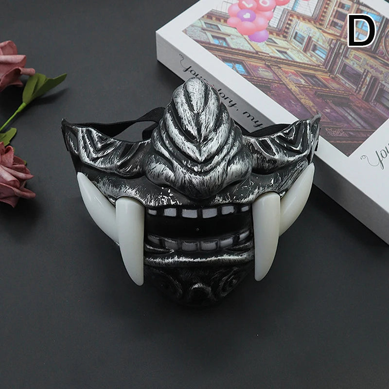 Japanese Oni Demon Samurai Mask | Halloween Cosplay Prop Costume Mask QXL D