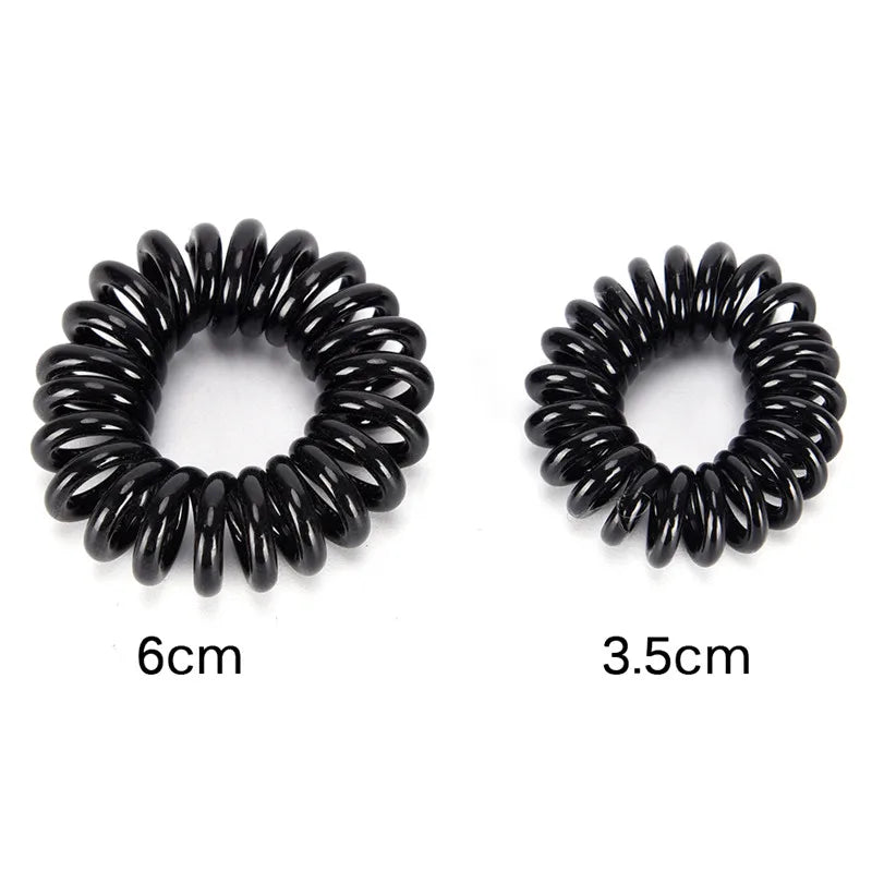 10-Pack Telephone Wire Cord Scrunchies | Elastic Hair Ties Hair Ties Scrunchies QXL