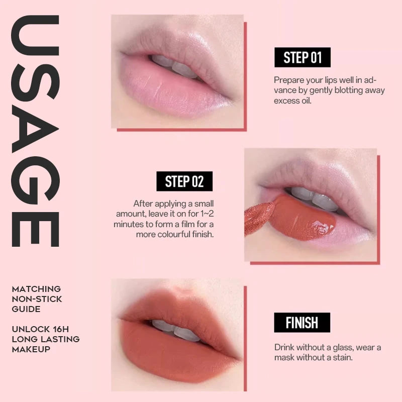 GICYMANTY Matte Velvet Lip Gloss – Waterproof & Long-Lasting Matte Lip Gloss QXL