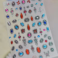 5D Gemstone Embossed Nail Stickers | Diamond Rhinestone Decals Nail Stickers & Decals QXL to5744