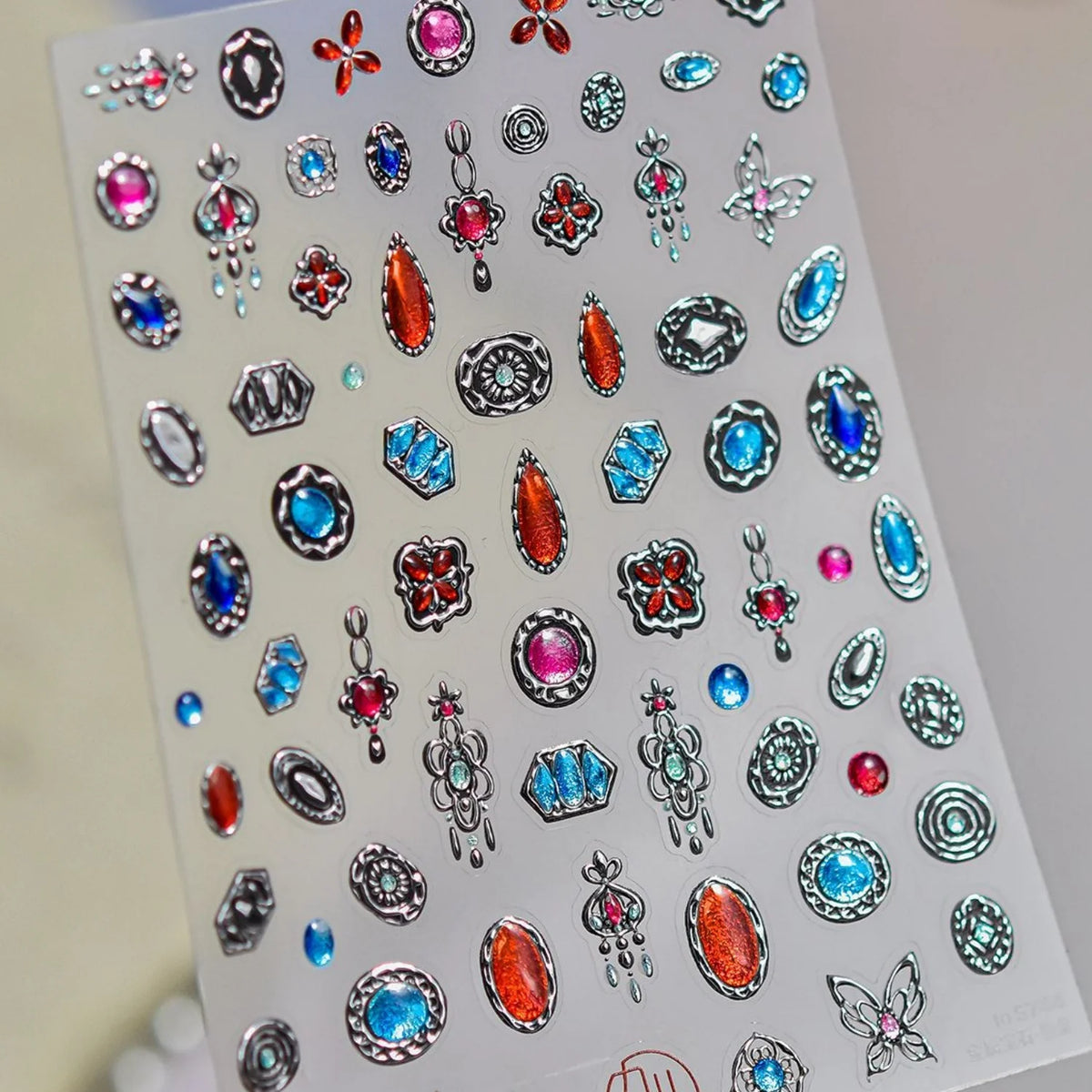 5D Gemstone Embossed Nail Stickers | Diamond Rhinestone Decals Nail Stickers & Decals QXL to5744
