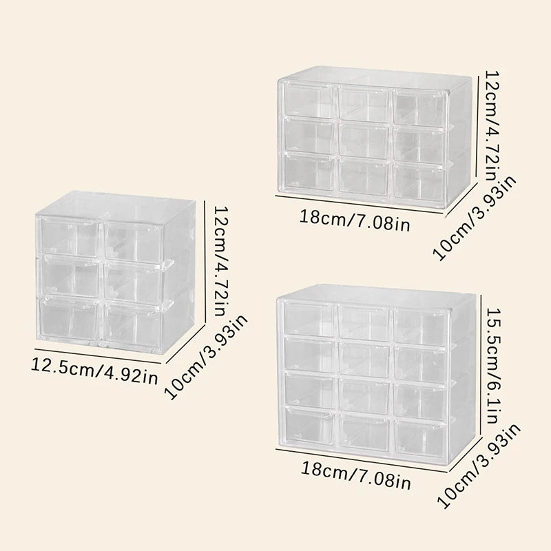 Multi-Grid Contact Lens Storage Box | 6/9/12 Grids Organizer Contact Lens Organizer QXL