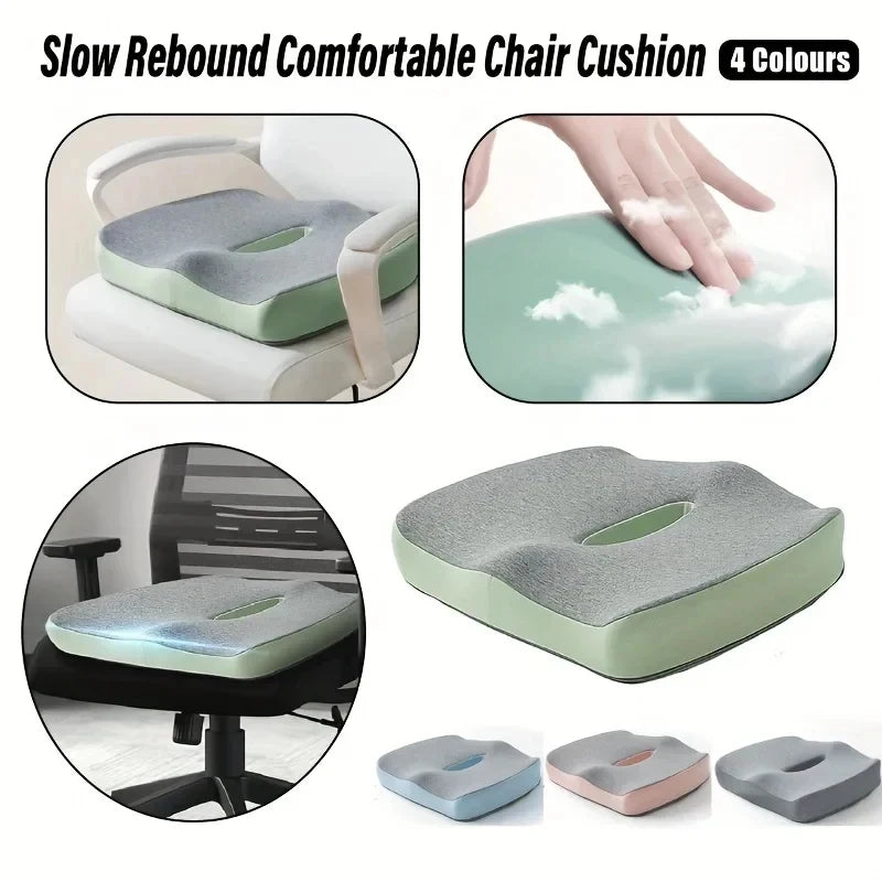 2-Pack Memory Foam Seat & Lumbar Support Cushion Set Seat Cushion Set QXL