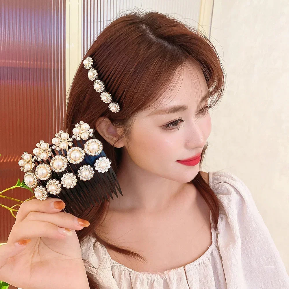 Pearl Hair Comb Clip | Bangs Finishing & Styling Hairpin Pearl Hair Comb QXL