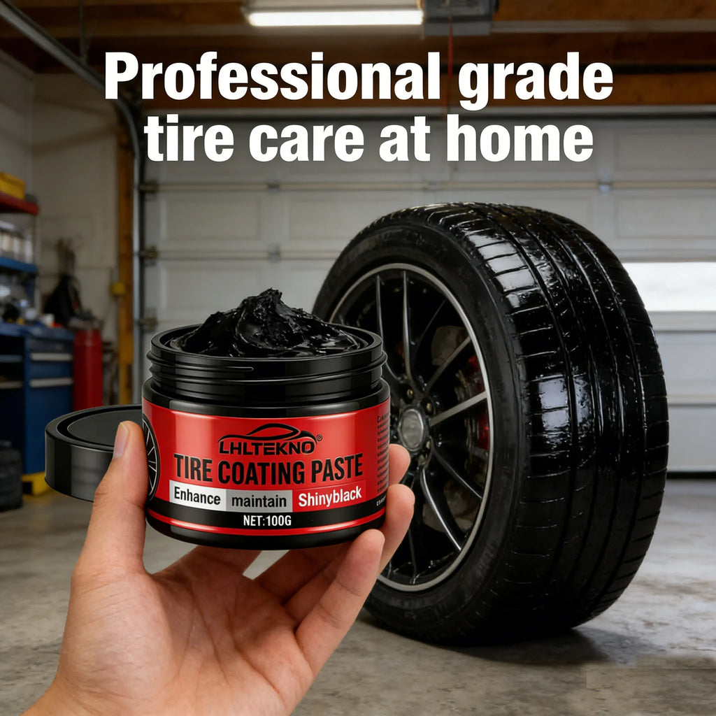 Tire Coating Paste | Glossy Black Long-Lasting Tire Shine Tire Coating Paste QXL