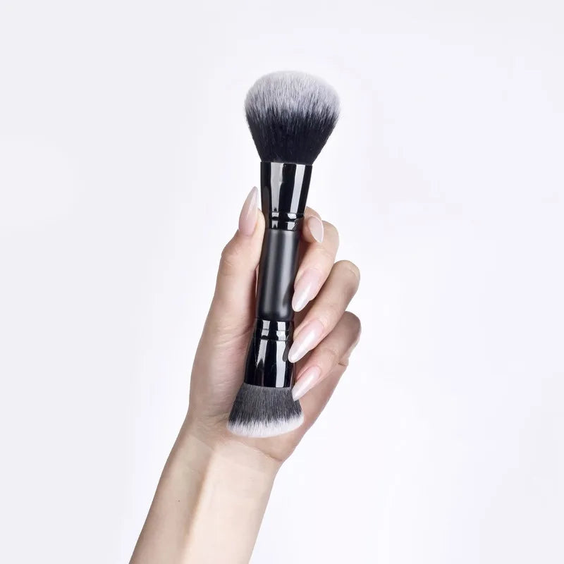 Double-Ended Concealer & Contour Brush | Bevel Foundation Tool Dual Makeup Brush QXL