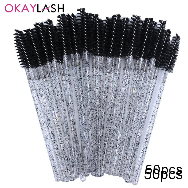 100-Pack Disposable Spoolie Mascara Wands & Lash Brushes Disposable Spoolie Brushes QXL