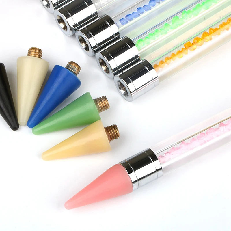 5-Pack Nail Dotting Wax Pens | Rhinestone & Gem Picker Tool Nail Dotting Tool QXL