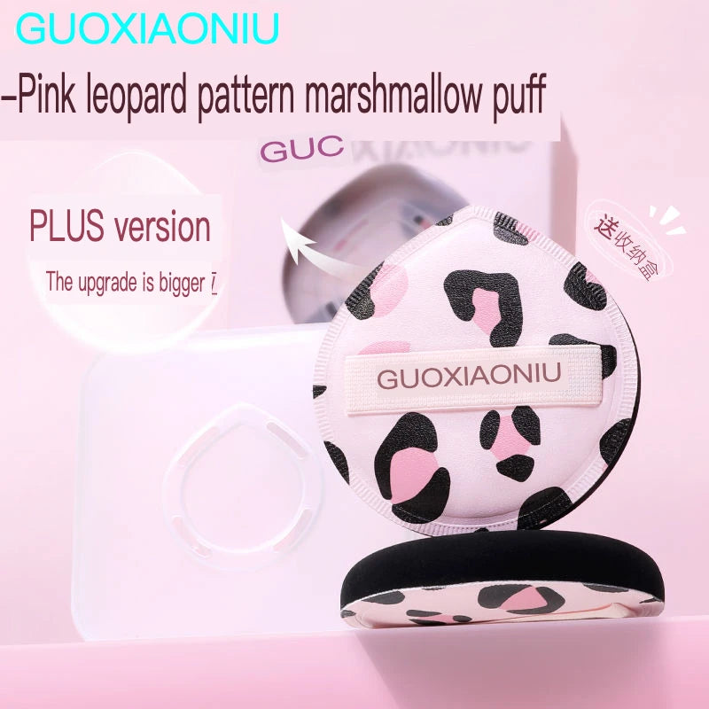 Pink Leopard Cotton Candy Powder Puff & Foundation Tool Makeup Powder Puff QXL