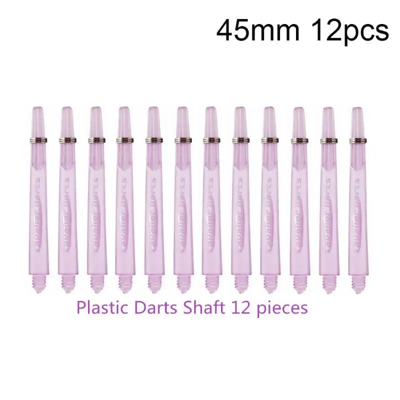 12-Pack Plastic Dart Stems 35mm & 45mm | 4.5mm O-Ring Shafts Dart Shaft Set QXL 45mm Purple