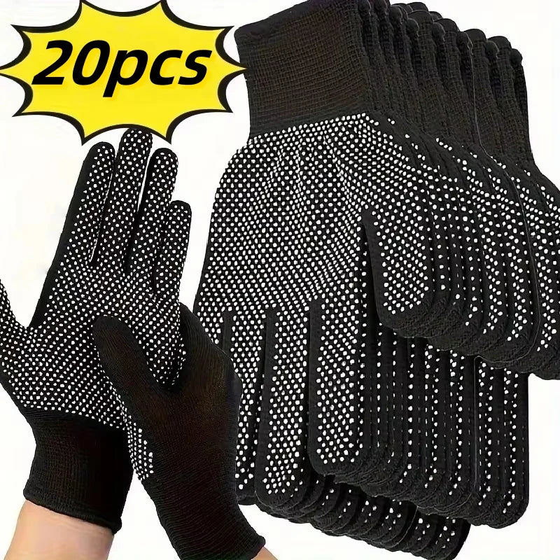 20-Pack Nylon Knit Gloves | Non-Slip Grip for Outdoor Sport Outdoor Sport Gloves QXL