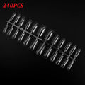 240-Pc Transparent Coffin & Stiletto False Nail Tips | Full Cover False Nail Tips QXL A06