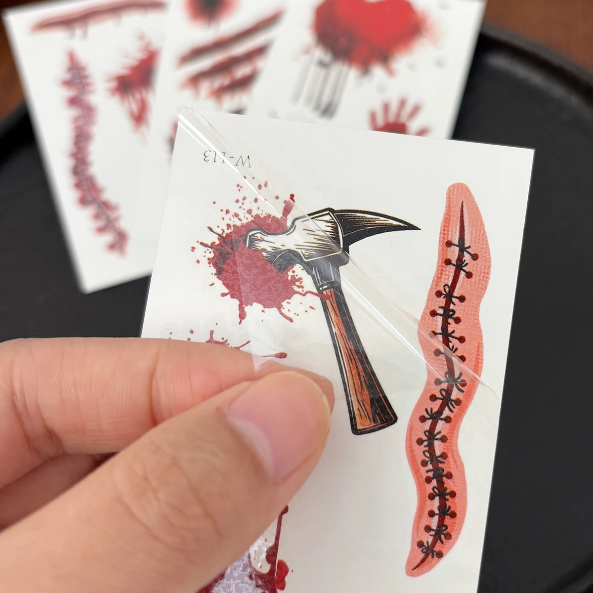 Halloween Scar Tattoo Stickers – Waterproof Temporary Body Art Temporary Tattoo Stickers QXL