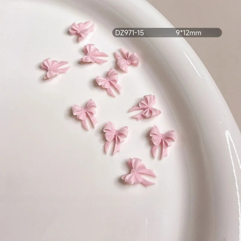 20-Pc 3D Resin Ribbon Bow Nail Charms | Japanese Nail Art Decor Nail Art Charms QXL 20pcs DZ971-15