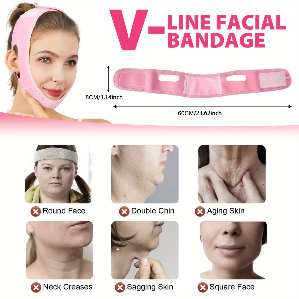 V-Line Face Lifting Strap | Chin Firming & Contouring Mask Face Lifting Strap QXL
