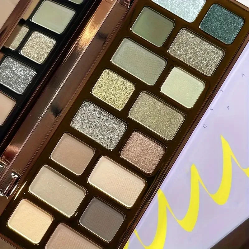 VERONNI 16-Color Eyeshadow Palette – Matte Shimmer Glitter Eyeshadow Palette QXL