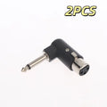 XLR to 6.35mm Balanced Audio Adapter | 3-Pin Male/Female Audio Adapter QXL Female to Male 2pcs