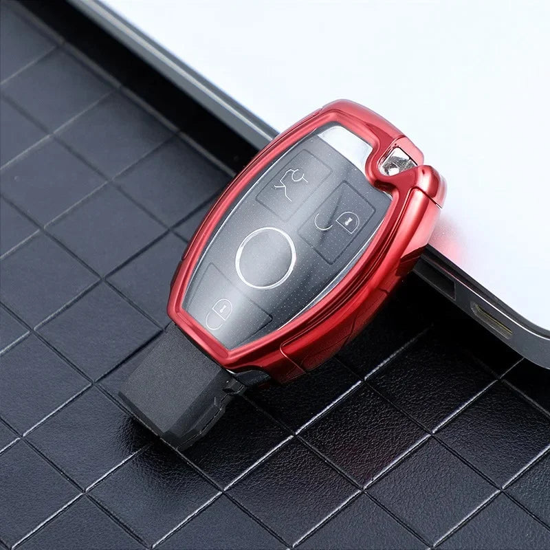 TPU Key Cover Case for Mercedes Benz A C E S G Class Fob Car Key Cover QXL