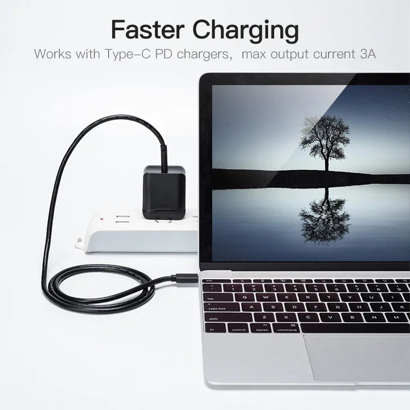 100W USB-C to USB-C Fast Charging Cable 1M/2M | PD 5A USB-C Charging Cable QXL