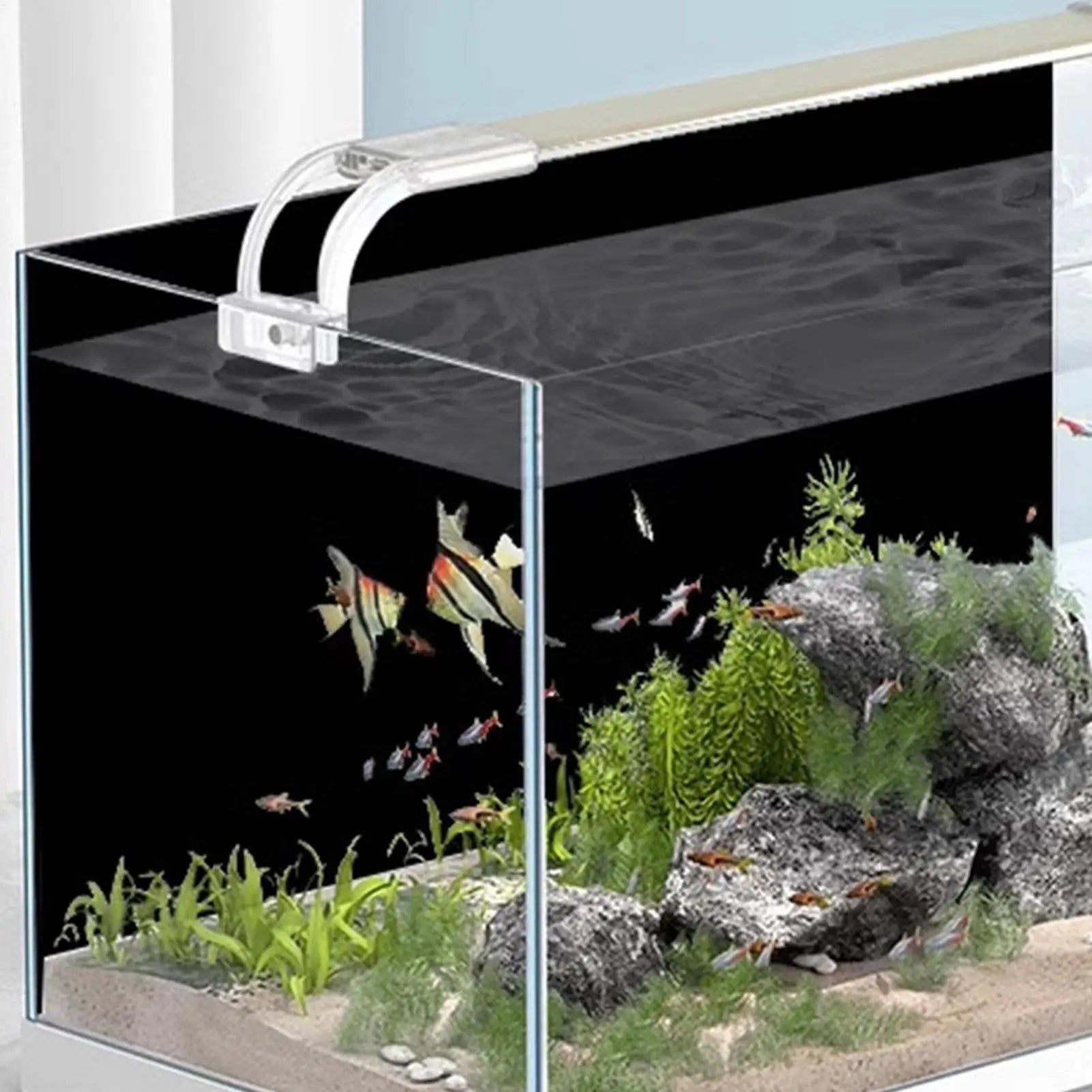 Black Aquarium Background Static Cling Sticker | PVC Fish Tank Aquarium Background QXL