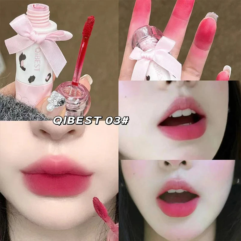 QIBEST 4-Pc Matte Liquid Lipstick Set | Waterproof Lip Stain Kit Matte Liquid Lipstick Set QXL