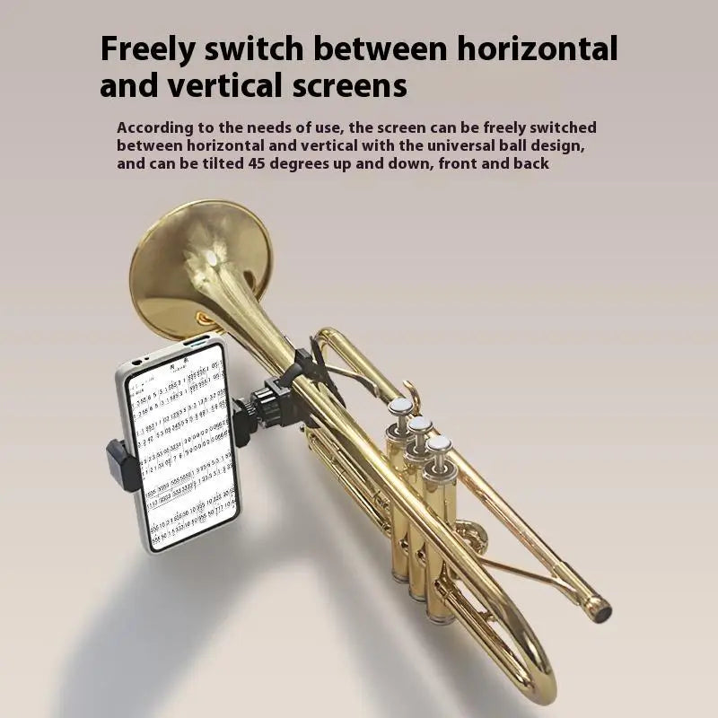 Marching Band Lyre Phone Holder for Trumpet Clarinet Oboe Instrument Phone Mount QXL